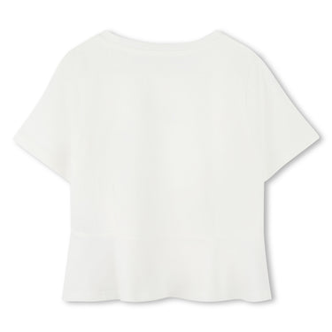 MICHAEL KORS Playera o blusa para niña y adolescente blanca con studs